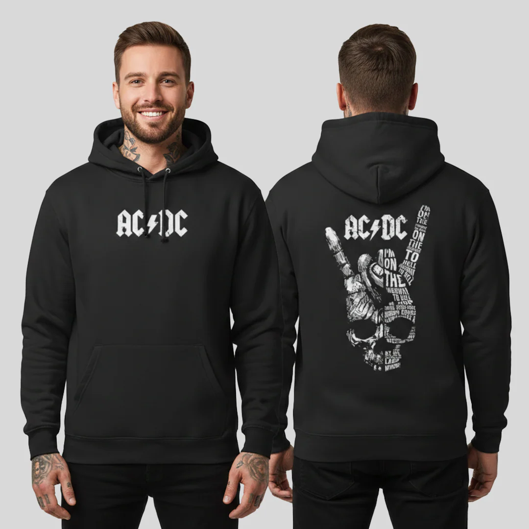 Buzo Capota ACDC Rock Style Doble estampado - Image 3
