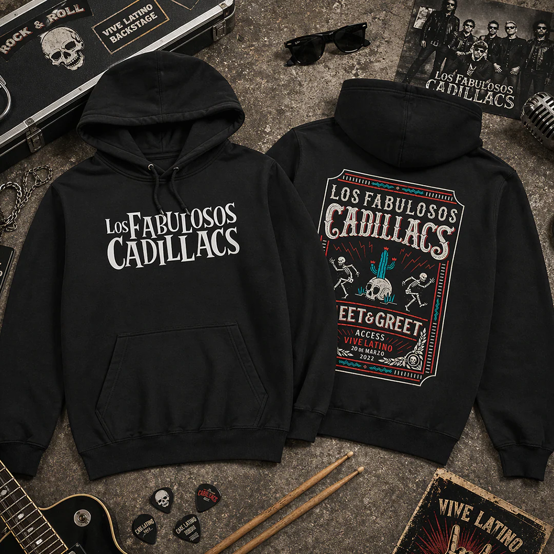 Buzo Capota Doble Estampado Fabulosos Cadillacs Poster - Image 4