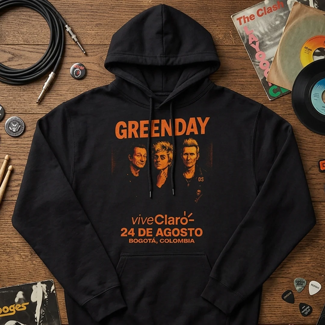 Buzo Capota Green Day Poster Orange - Image 3