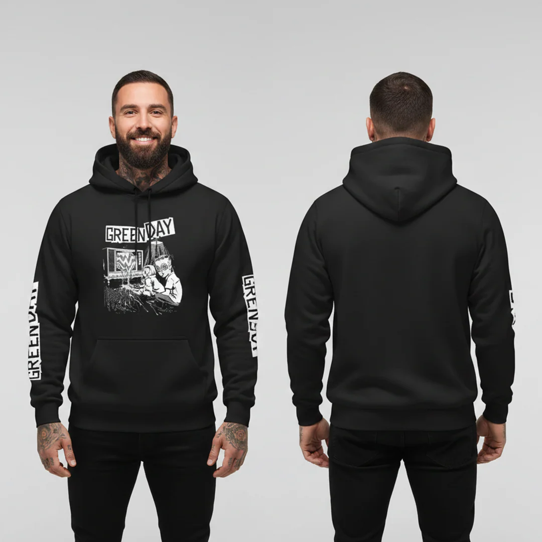Buzo Capota Green Day Art Doble estampado - Image 3