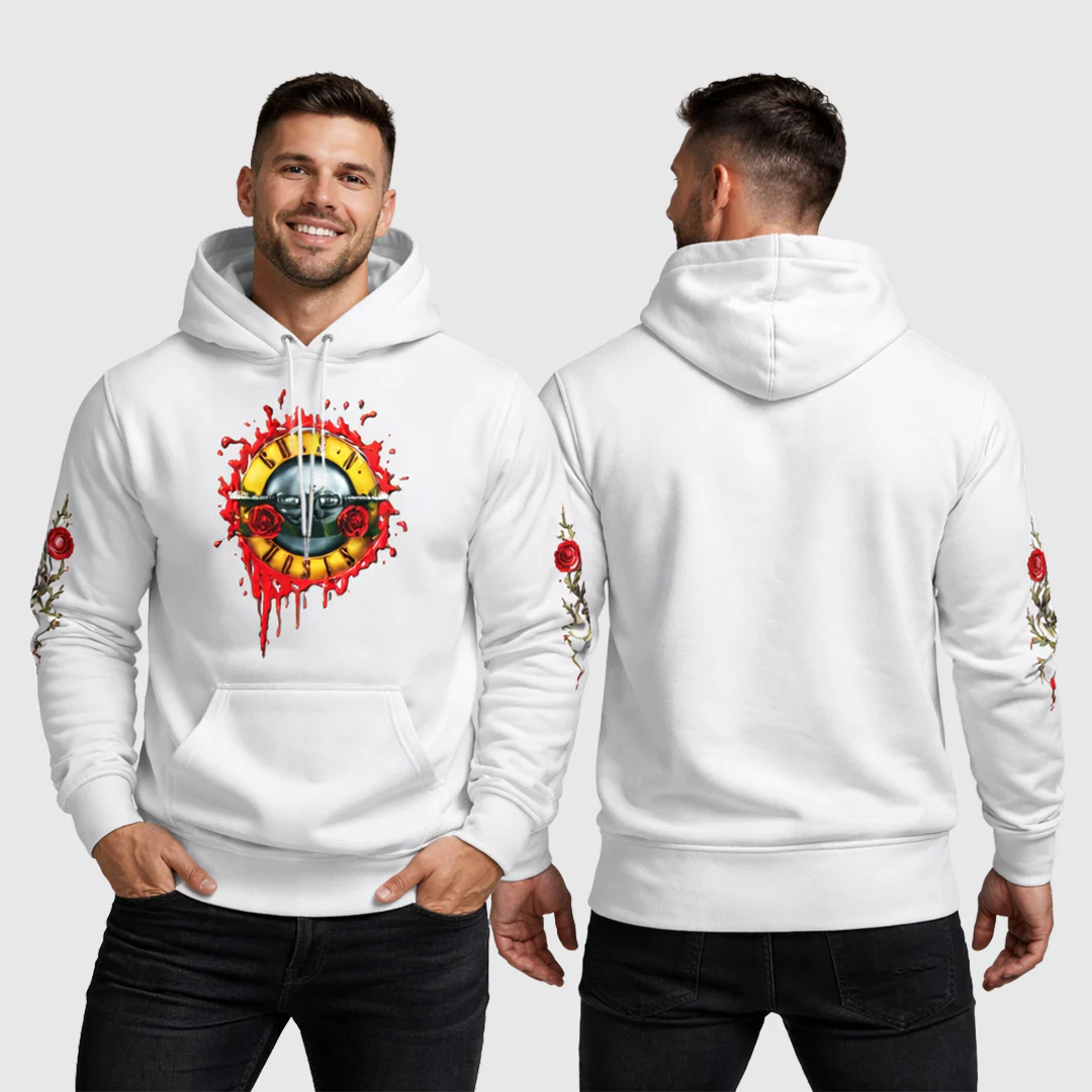 Buzo Capota Guns N Roses Logo Blood Doble Estampado - Image 3