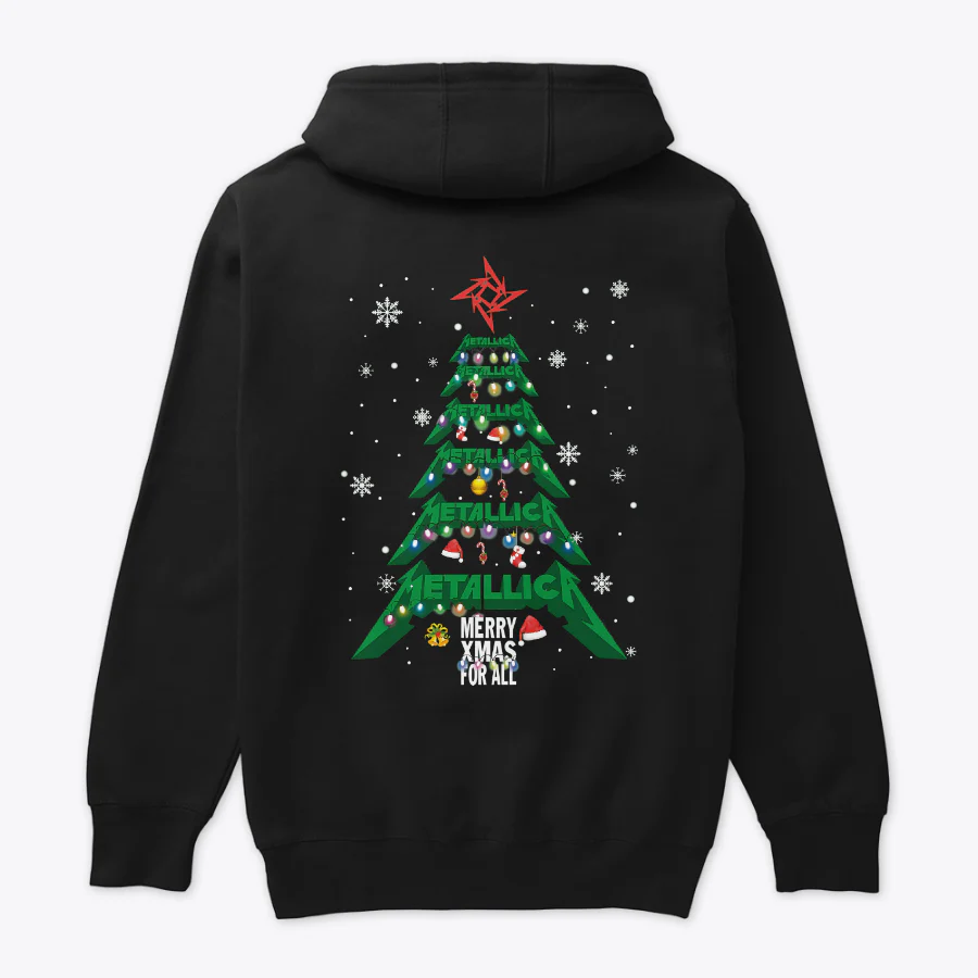Buzo Capota Metallica Merry Christmas Doble estampado - Image 2