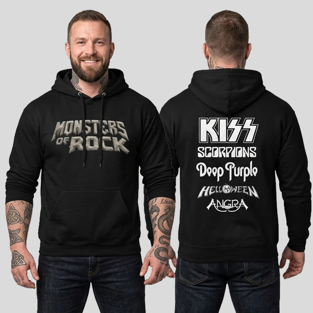 Buzo Capota Monsters Of Rock Logo Doble Estampado - Image 3