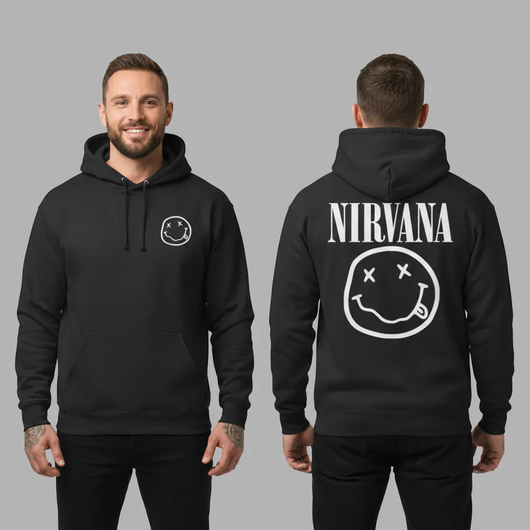 Buzo Capota Rock Style Nirvana Doble estampado - Image 4