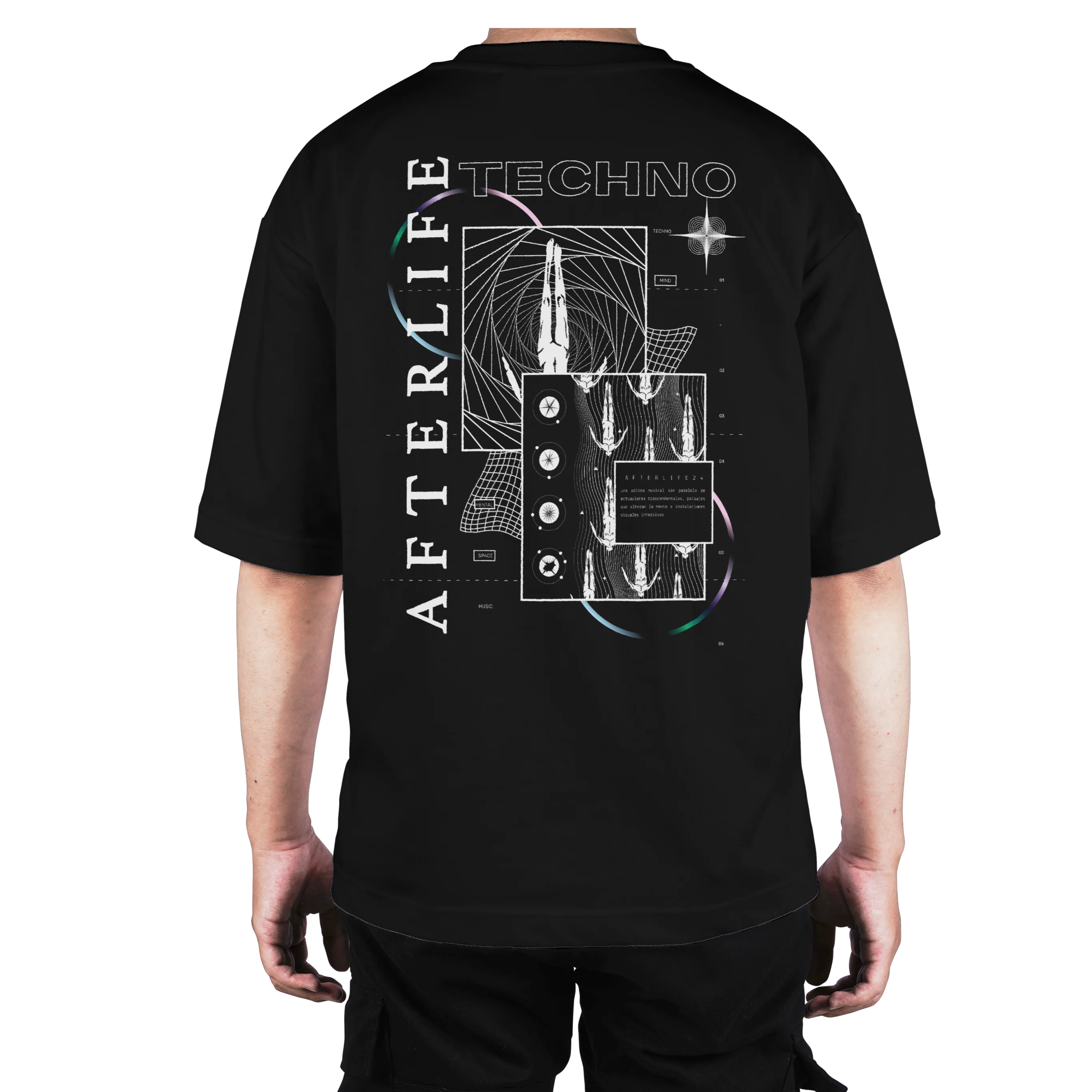 Camiseta Oversize Afterlife Techno Spacial Art - Image 2