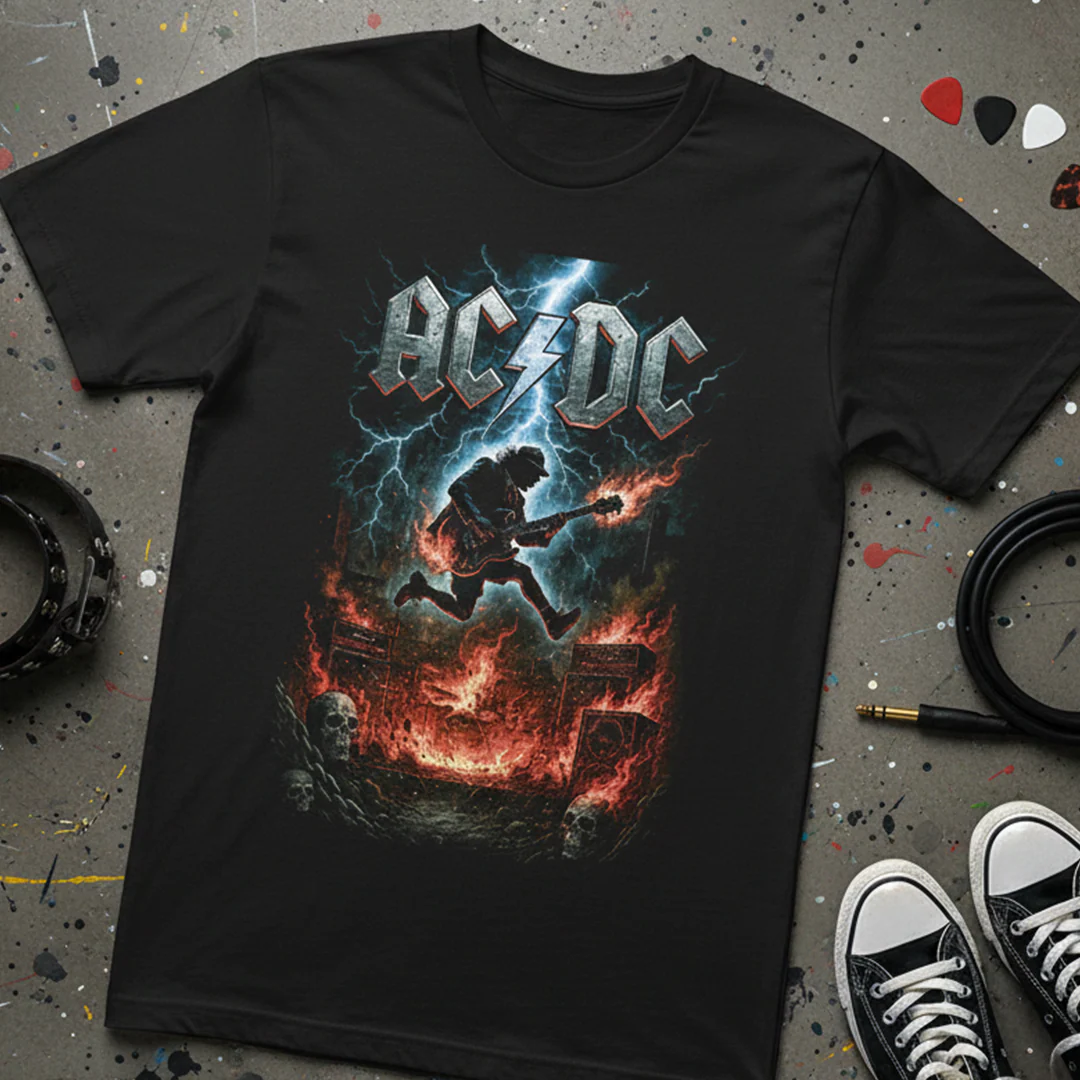 Camiseta Algodon ACDC Fire Style - Image 3