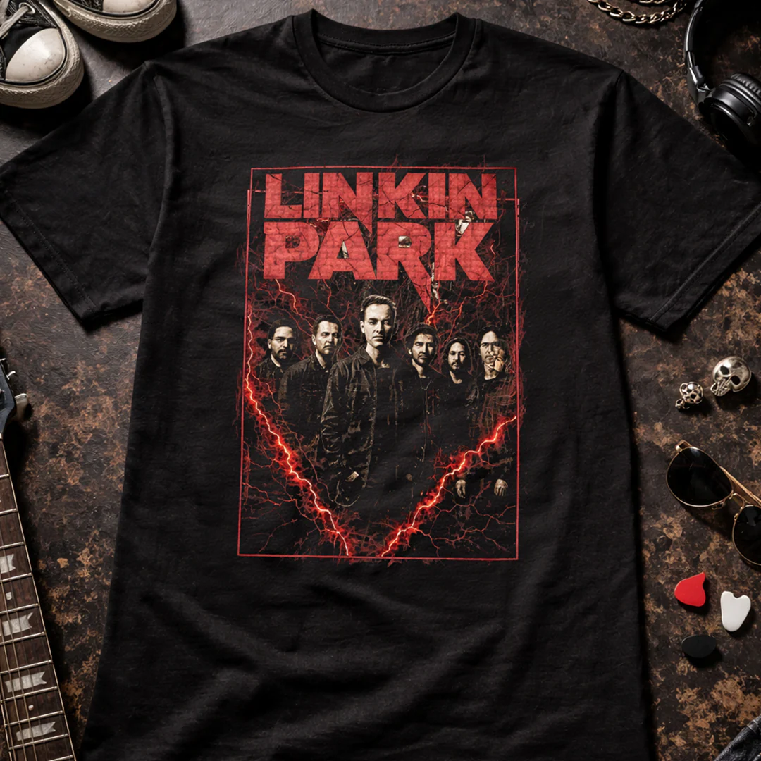 Camiseta Algodon Linkin Park Band Red - Image 3