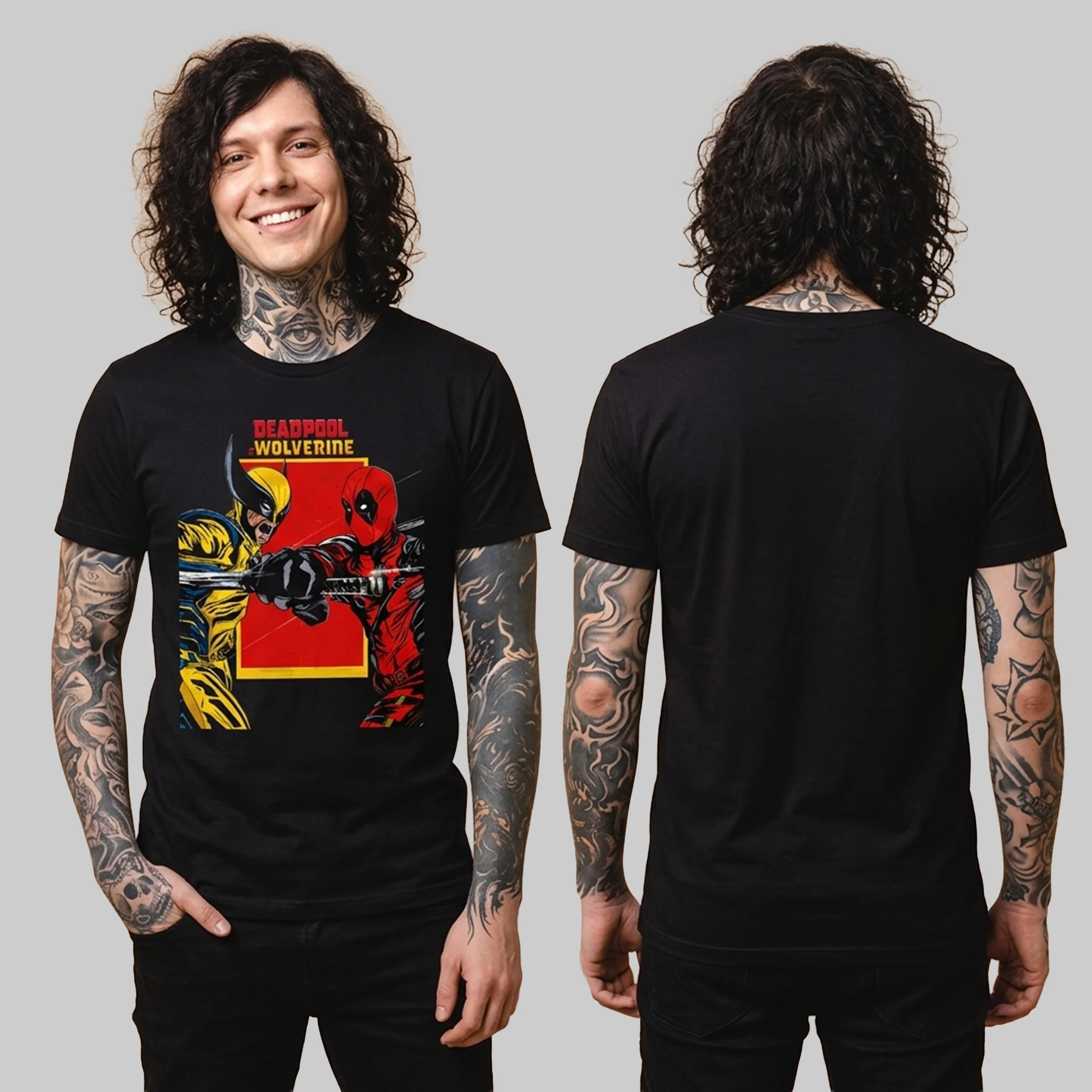 Camiseta Algodon Deadpool Y Wolverine Style - Image 2