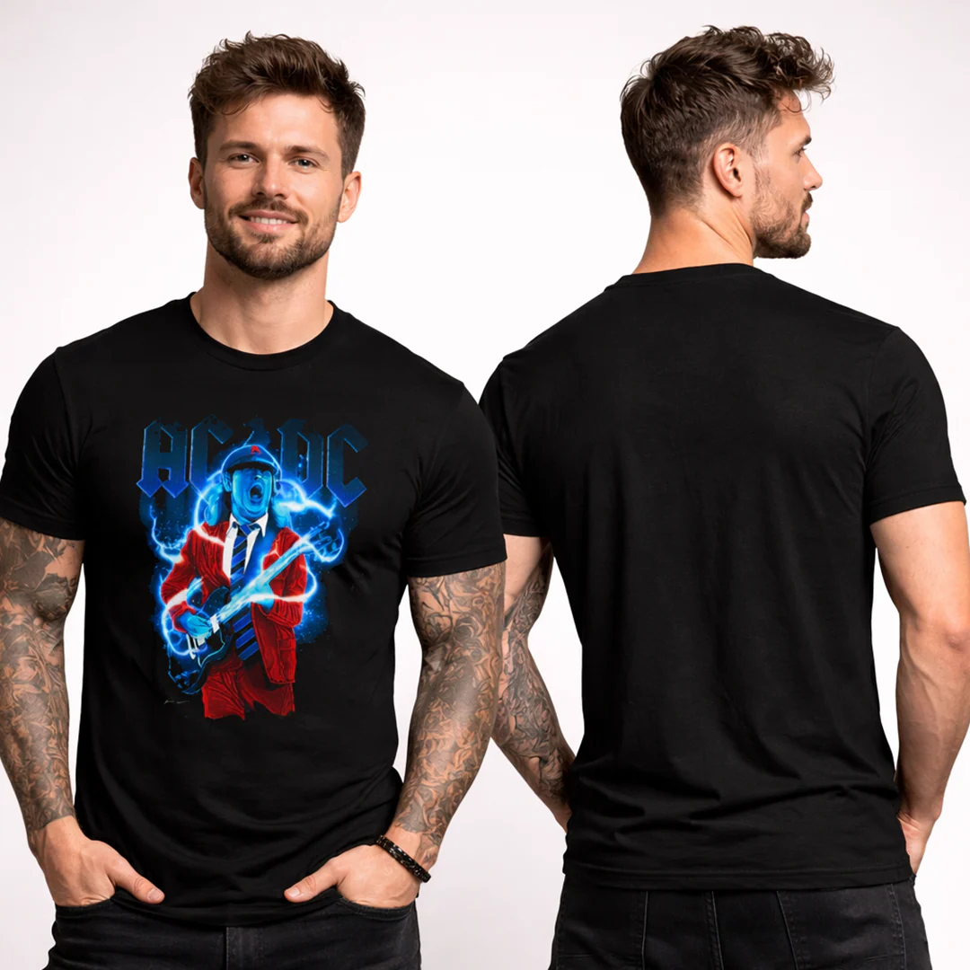 Camiseta Algodon ACDC Electric Blue Art - Image 3