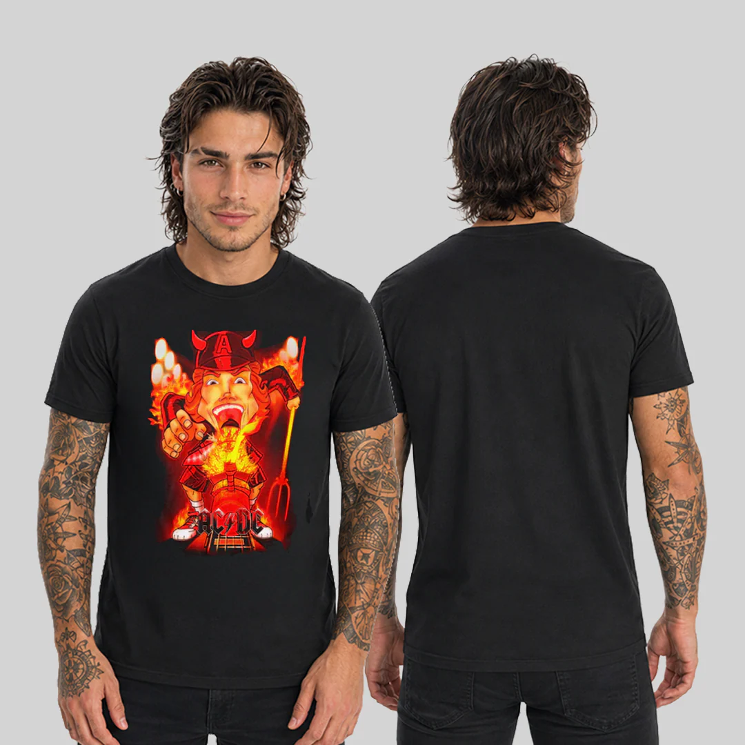 Camiseta Algodon ACDC Fire Style - Image 3