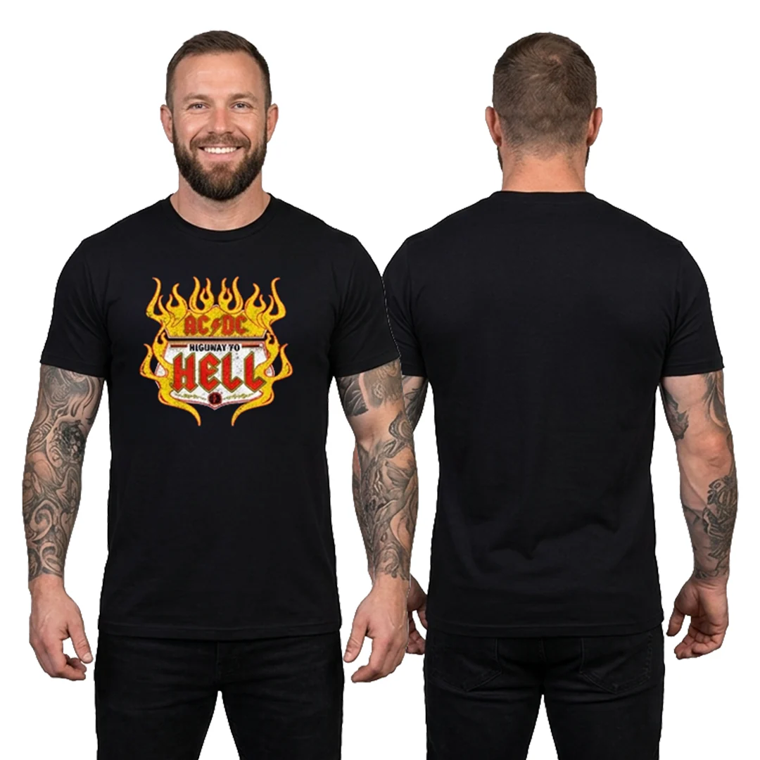 Camiseta Algodon ACDC Highway To Hell Fire - Image 3