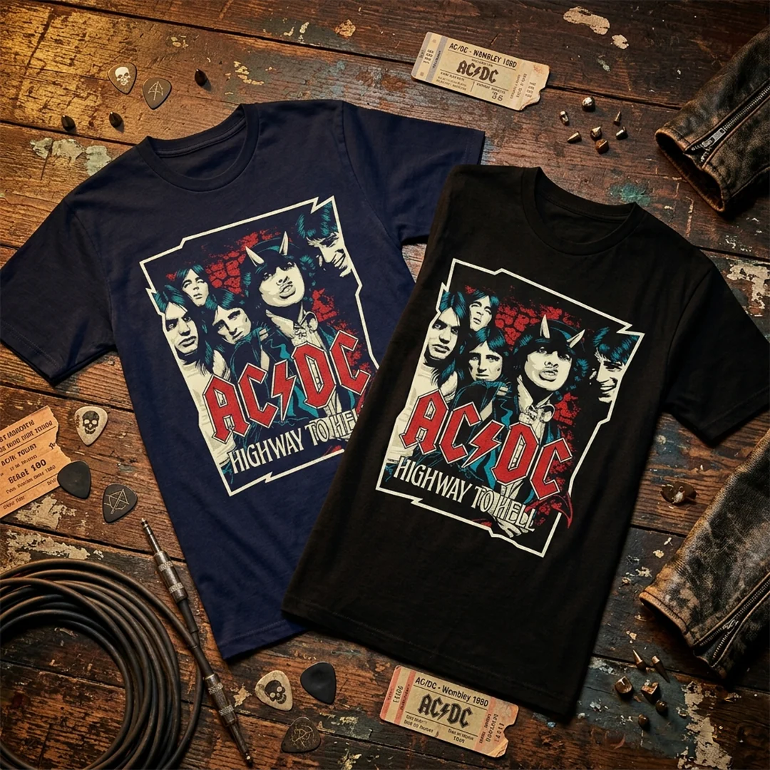 Camiseta Algodon ACDC Highway To Hell vintage - Image 4