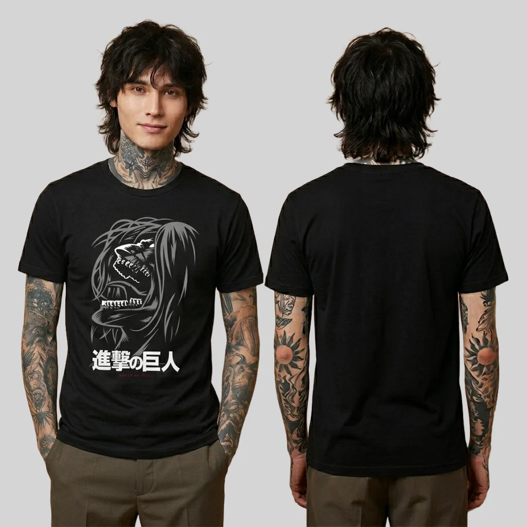 Camiseta Algodon Attack on Titan Face Poster - Image 2