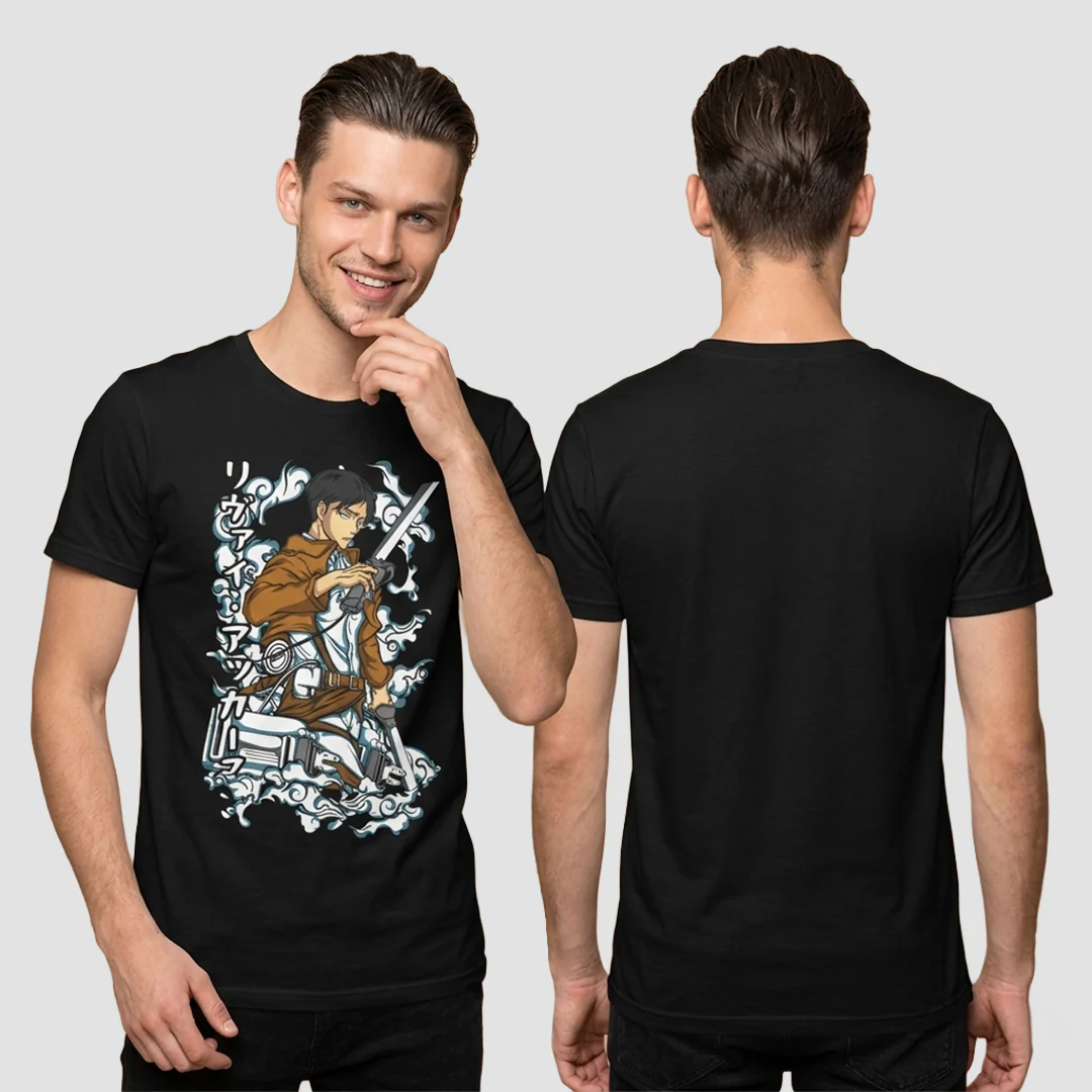 Camiseta Algodon Attack On Titan Levi Ackerman Poster - Image 2