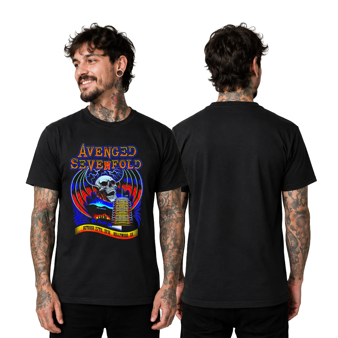 Camiseta Algodon Avenged Sevenfold Hollywood 2016 - Image 3