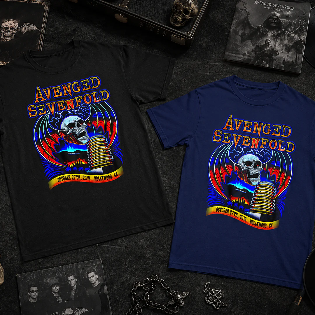 Camiseta Algodon Avenged Sevenfold Hollywood 2016 - Image 4