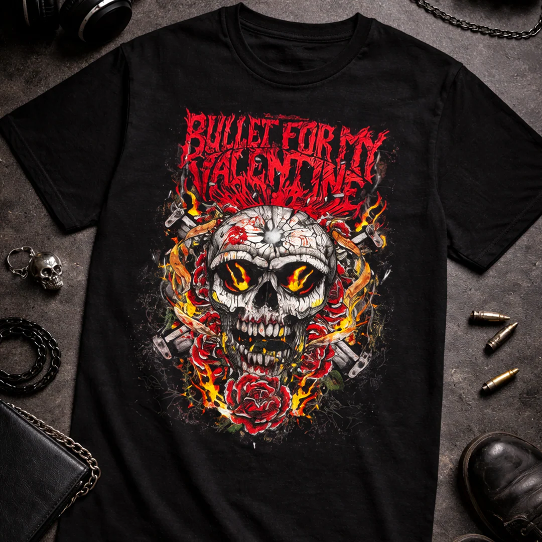 Camiseta Algodon Bullet For My Valentine Skull - Image 3