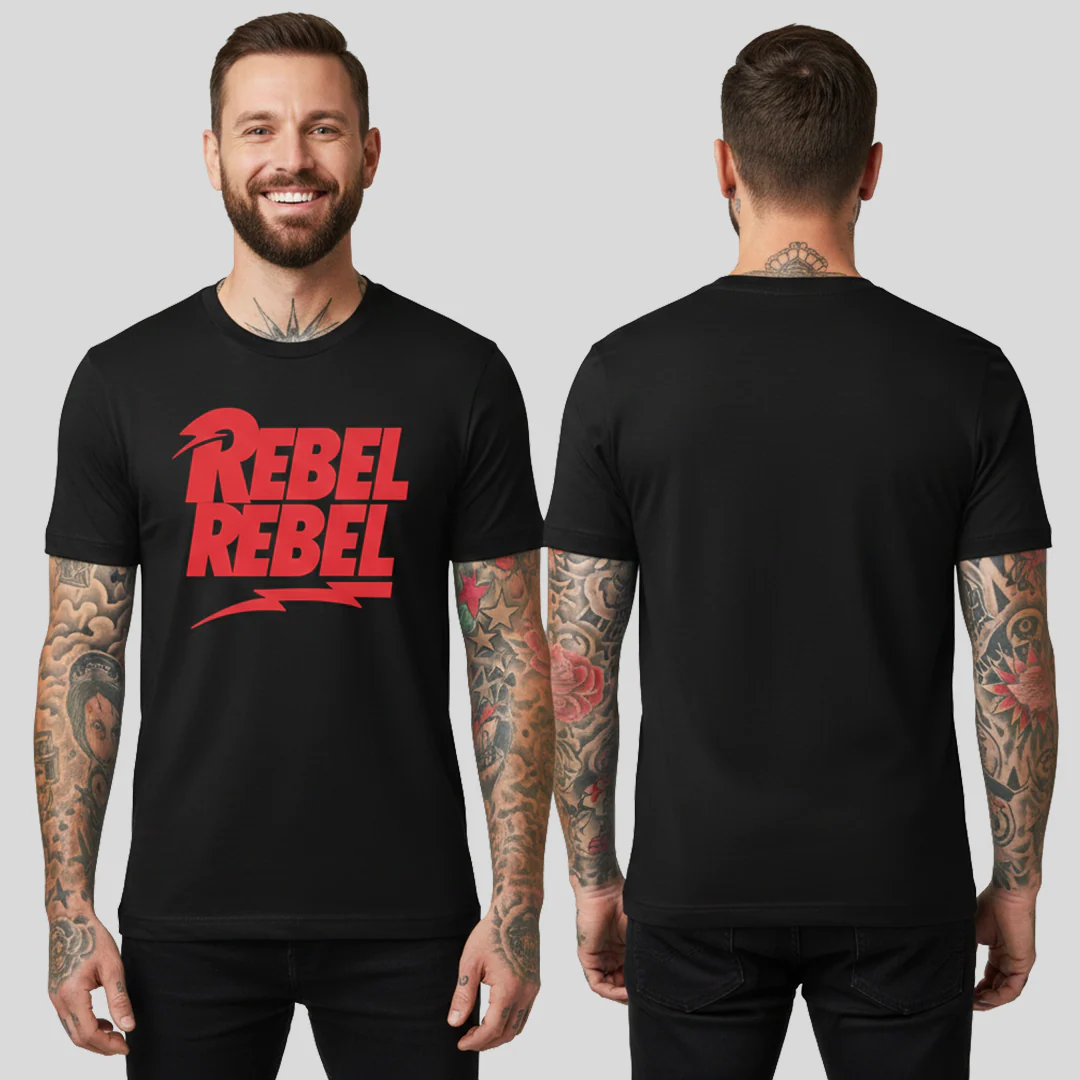 Camiseta Algodón David Bowie Rebel Rebel Logo - Image 3
