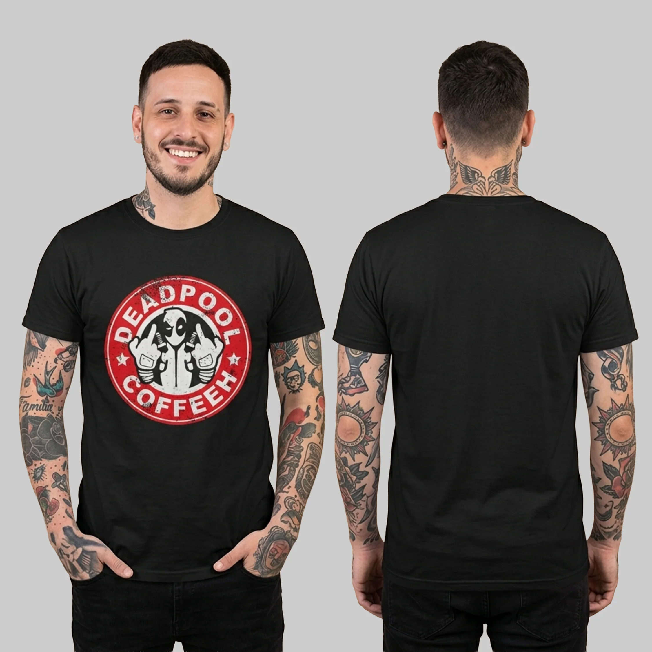 Camiseta Algodon Deadpool Coffee - Image 2