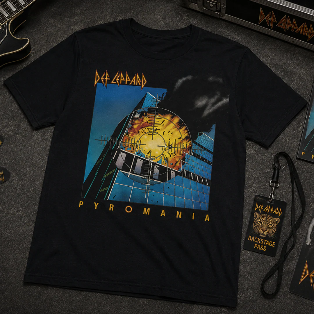 Camiseta Algodon Def Leppard Pyromania Art - Image 3