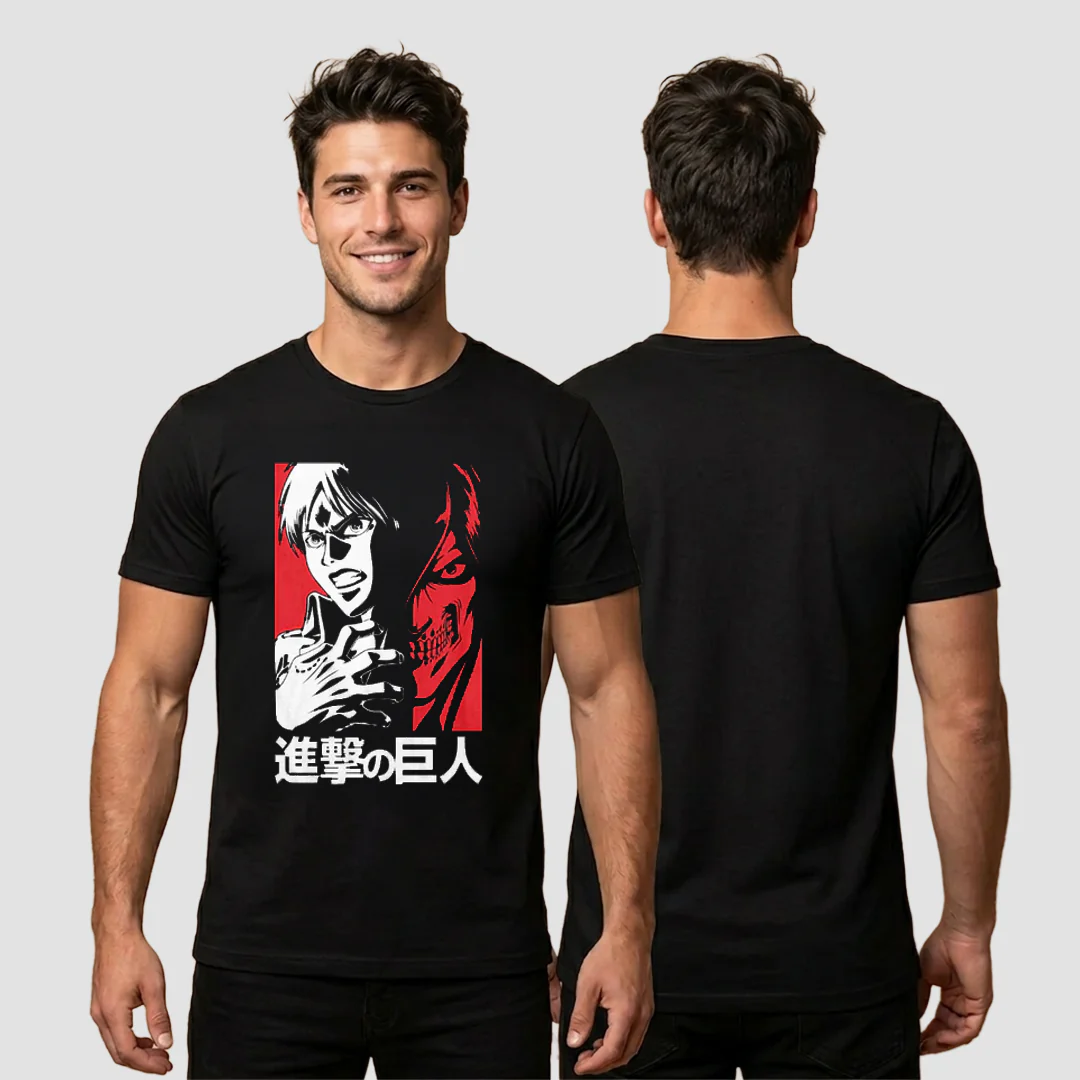 Camiseta Algodon Eren Jaeger Shingeki No Kyojin Poster - Image 2