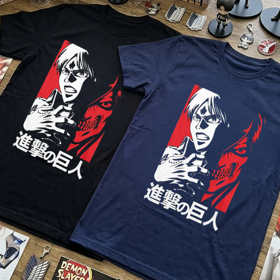 Camiseta Algodon Eren Jaeger Shingeki No Kyojin Poster - Image 4