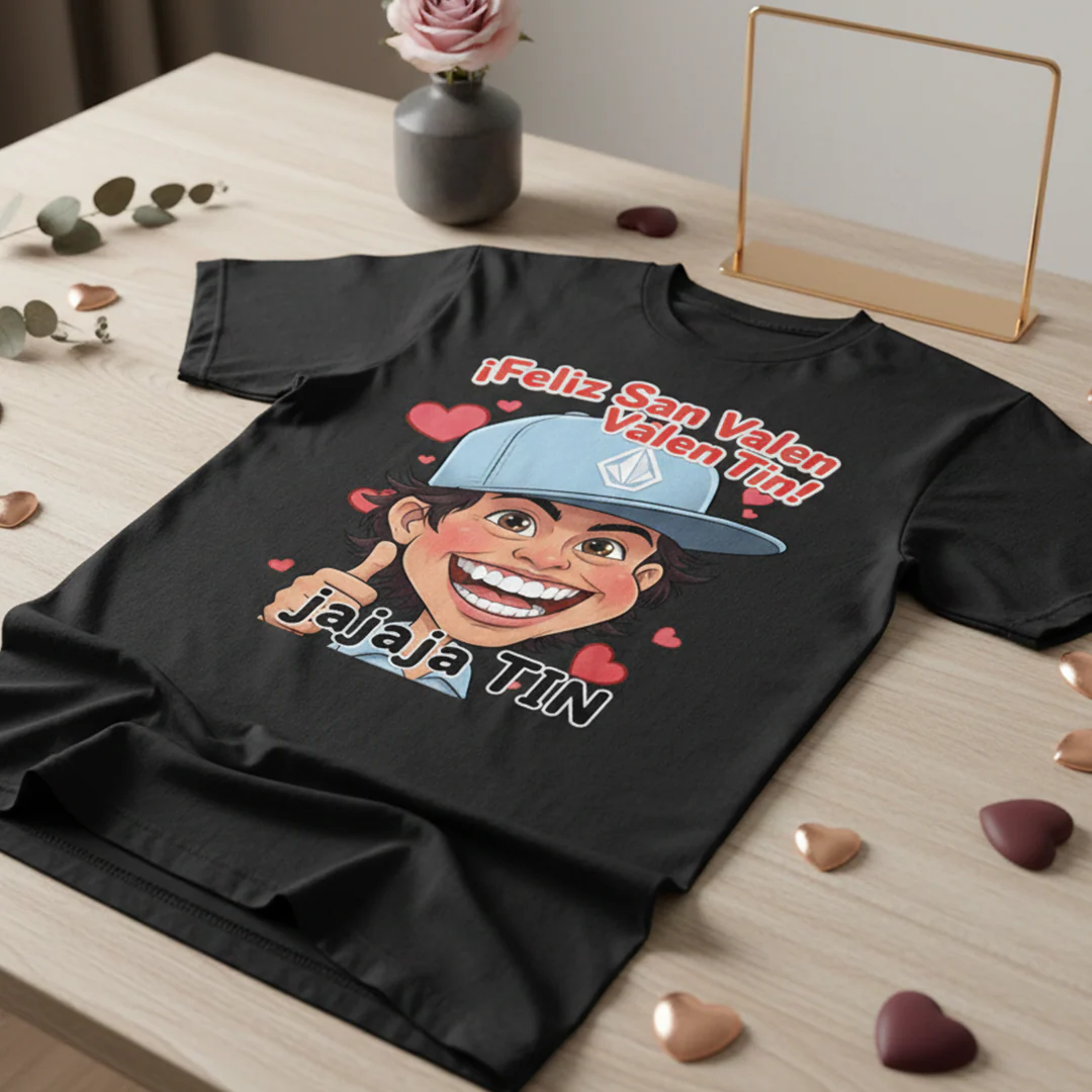 Camiseta Algodón Feliz Dia De San Valen Caricatura - Image 2