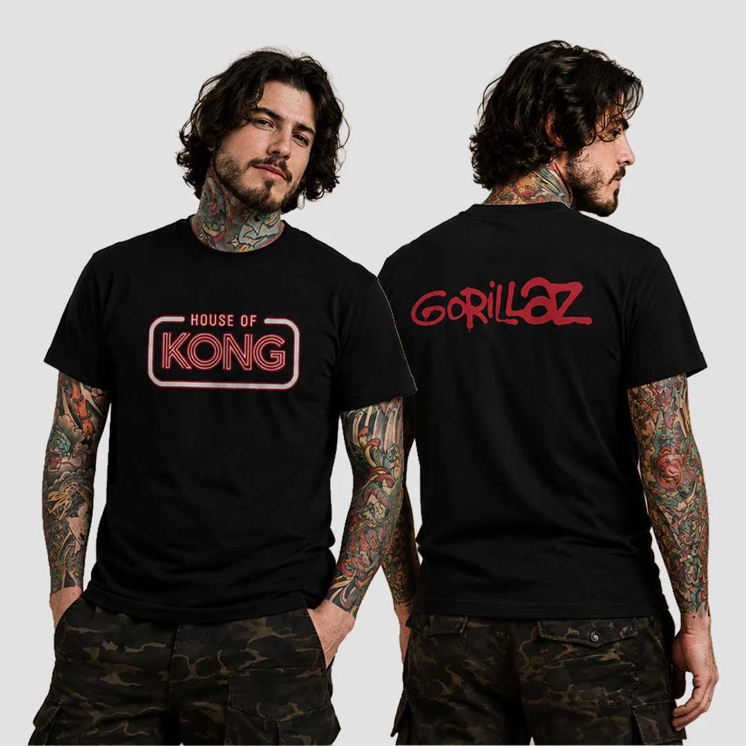 Camiseta Algodon Gorillaz 2D Art HOK/Logo - Image 3