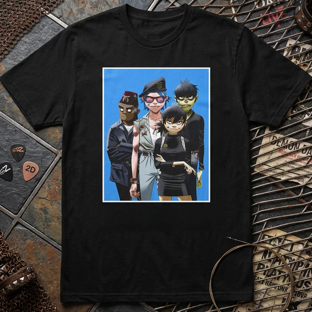 Camiseta Algodon Gorillaz Band Poster - Image 3