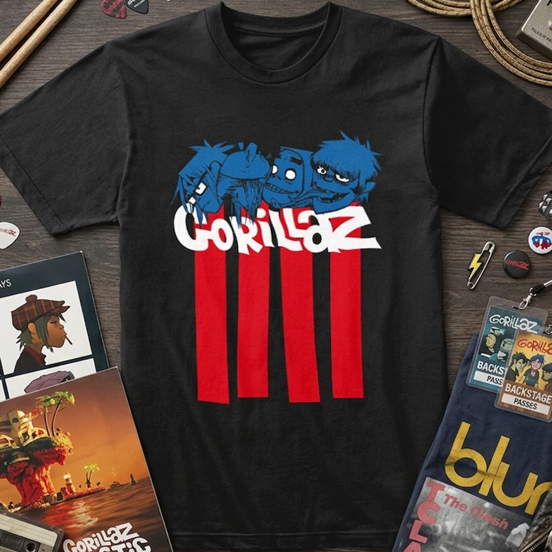 Camiseta Algodon Gorillaz Pez Heads - Image 3