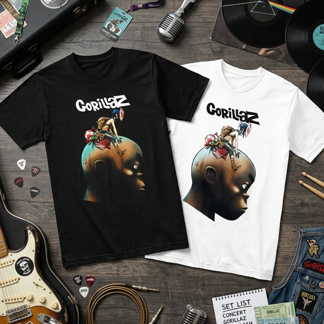 Camiseta Algodon Gorillaz Plastic Beach - Image 4