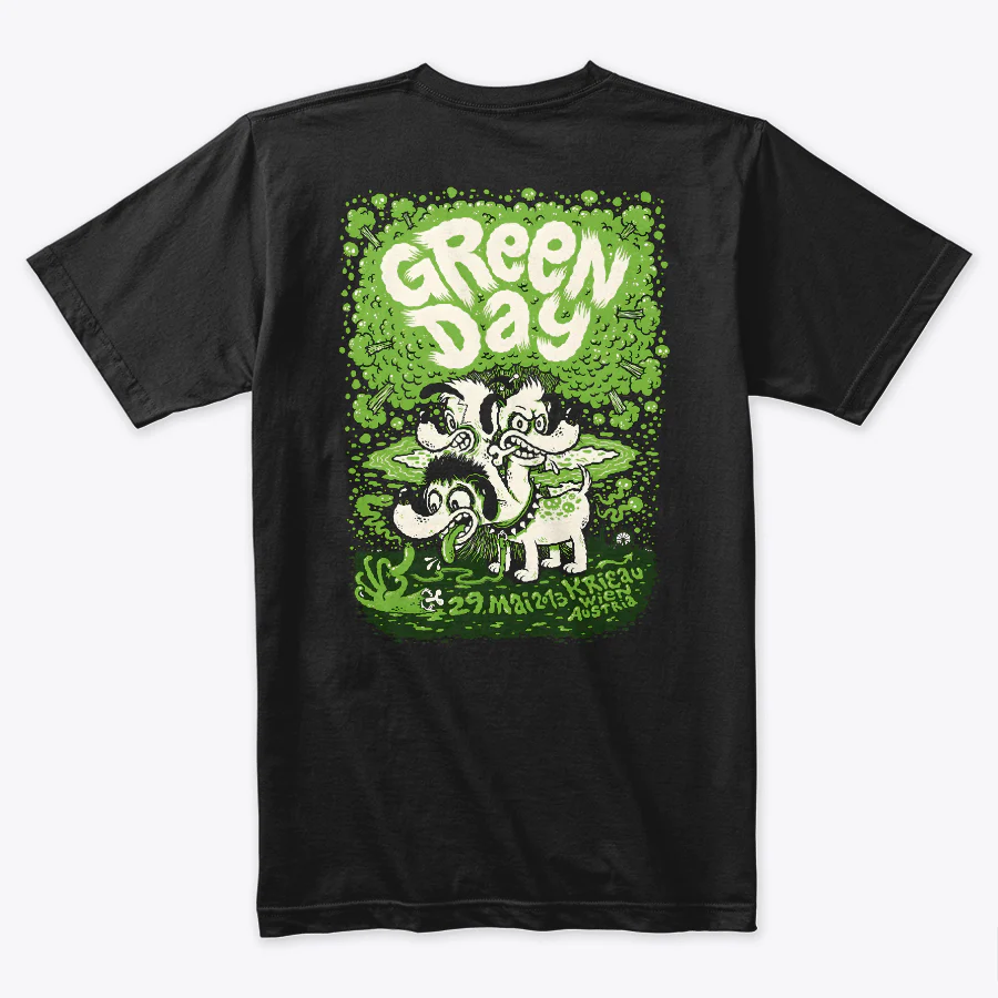 Camiseta Algodon Green Day Poster Australia 2013 - Image 4