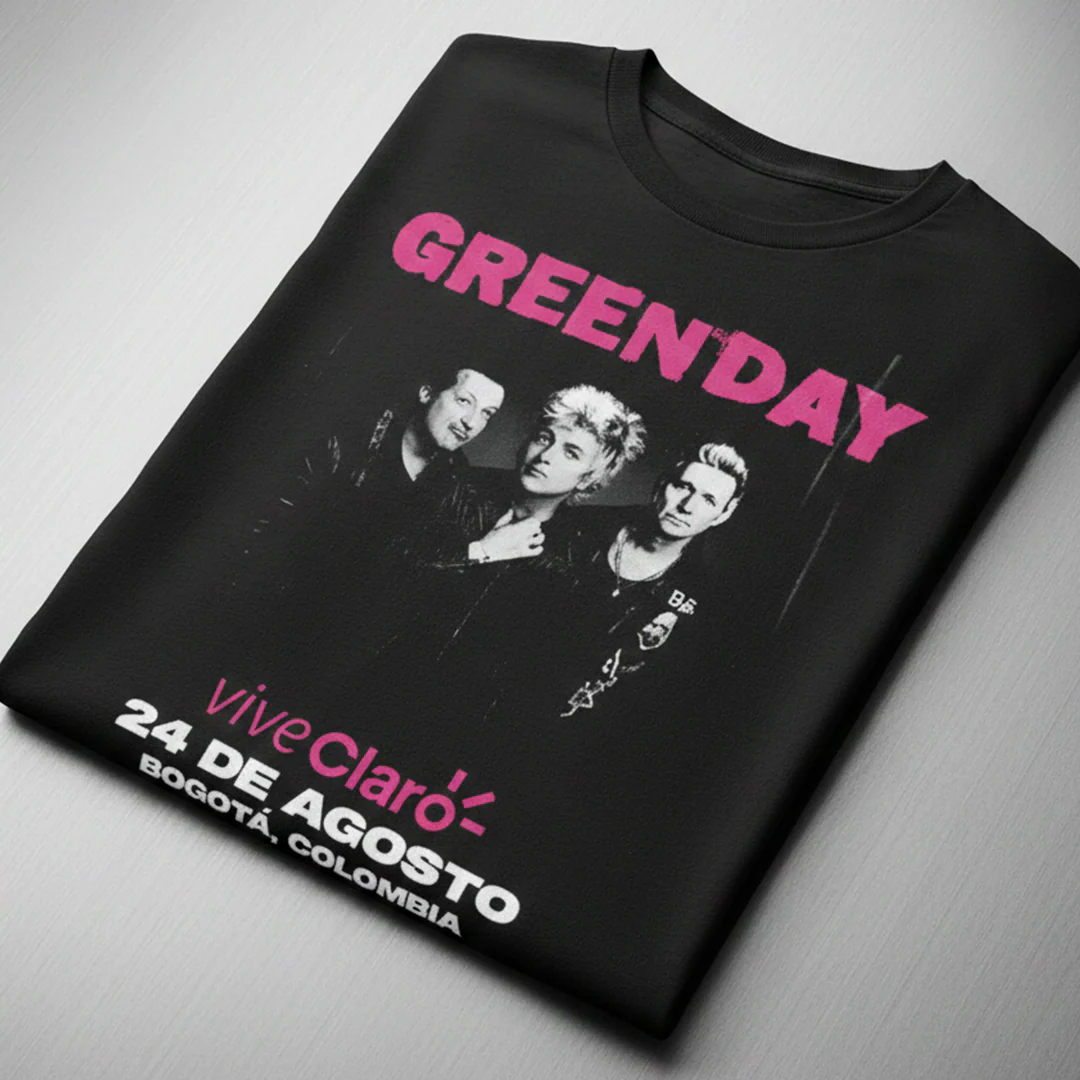Camiseta Algodon Green Day Poster Gira - Image 3