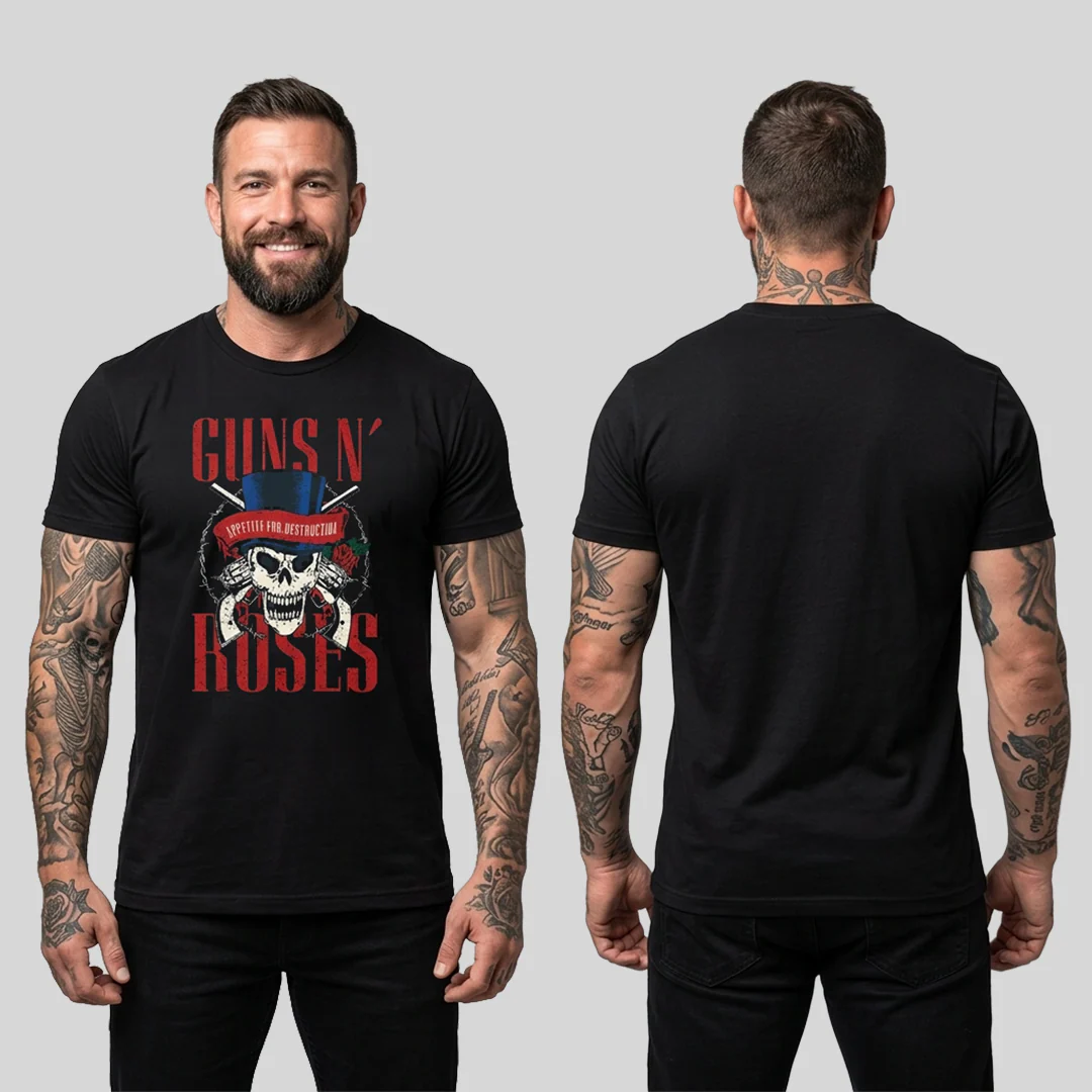 Camiseta Algodon Guns N Roses Appetite for Destruction Skull - Image 2