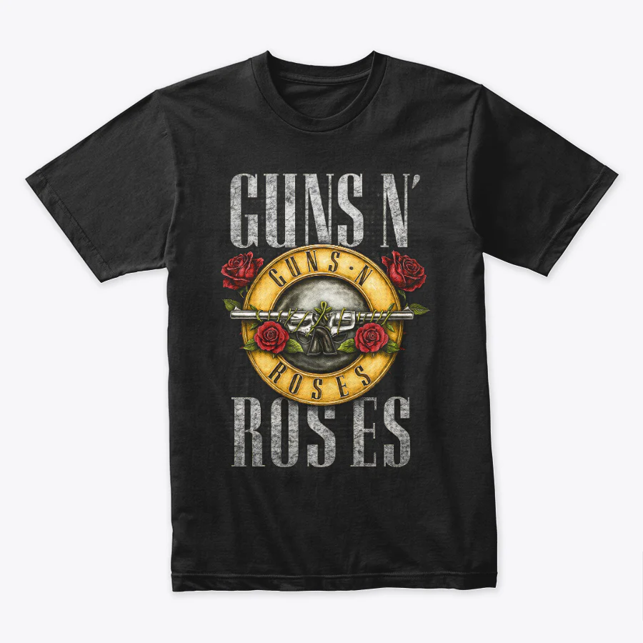 Camiseta Algodon Guns n Roses Logo Art