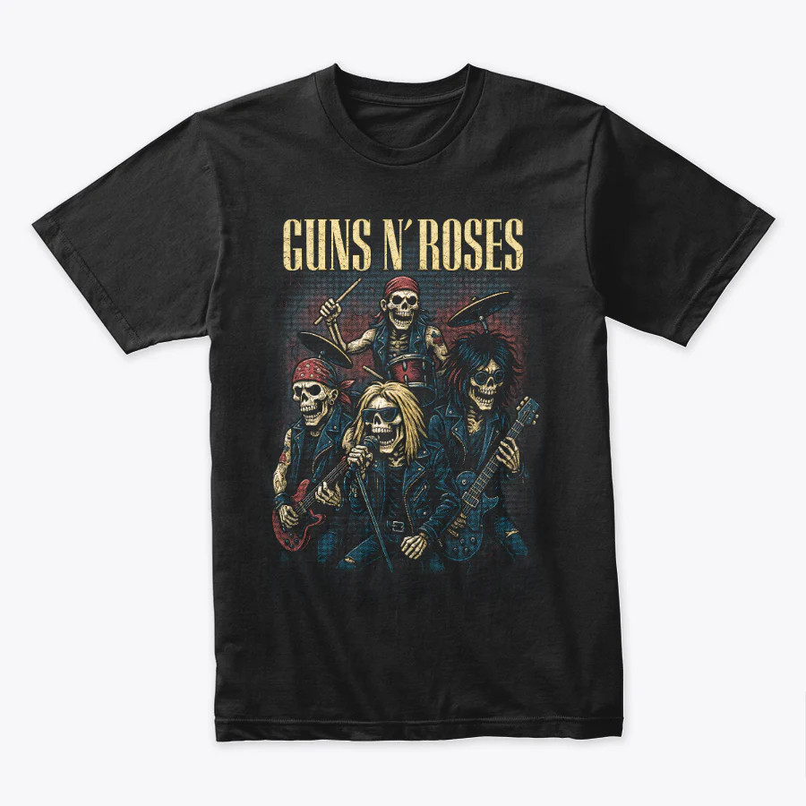 Camiseta Algodon Guns N Roses Skull