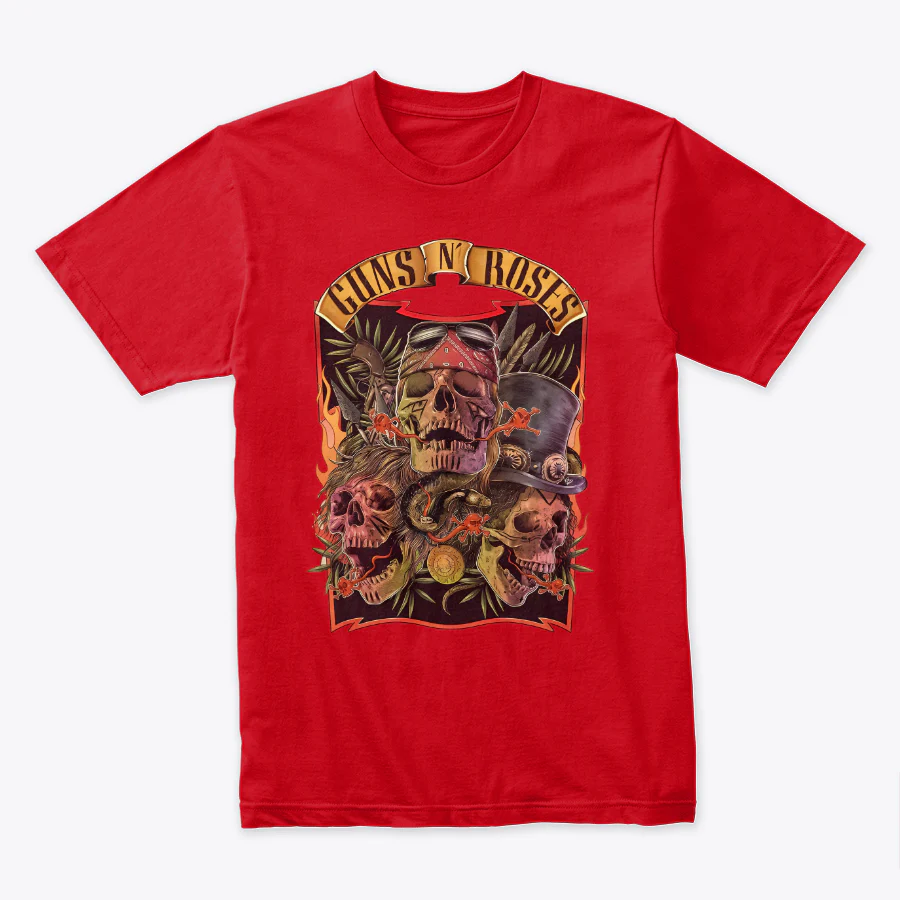Camiseta Algodon Guns N Roses Skull Poster Band - Image 3