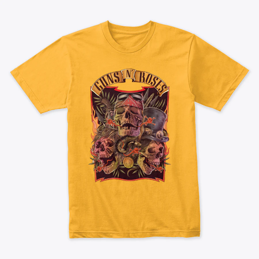 Camiseta Algodon Guns N Roses Skull Poster Band - Image 4