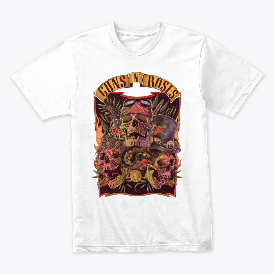 Camiseta Algodon Guns N Roses Skull Poster Band - Image 5