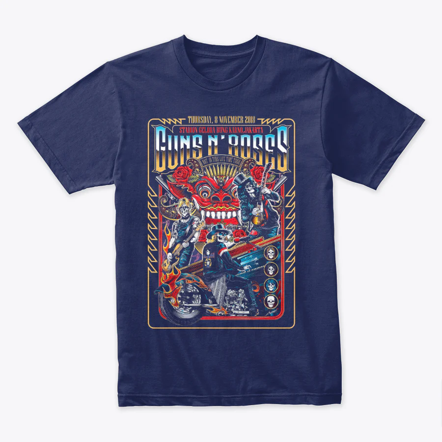 Camiseta Algodon Guns N Roses Stadion Gelora 2018 Poster - Image 2
