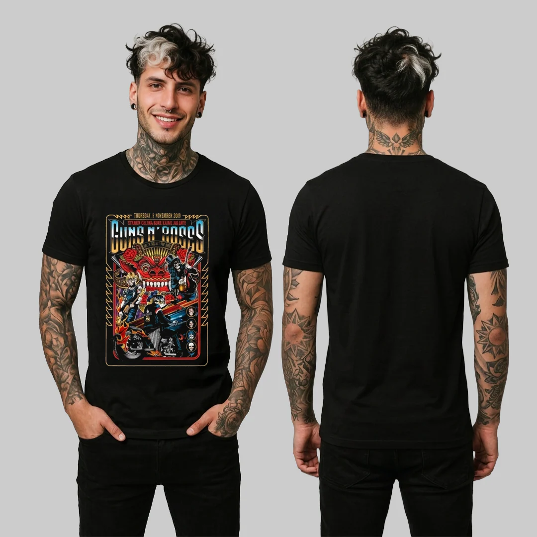 Camiseta Algodon Guns N Roses Stadion Gelora 2018 Poster - Image 3