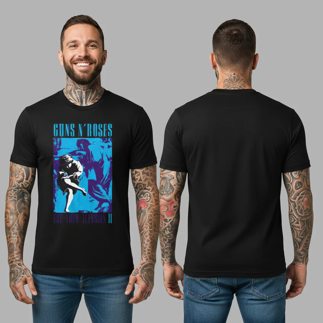 Camiseta Algodon Guns N Roses Use Your illusion II Blue - Image 2