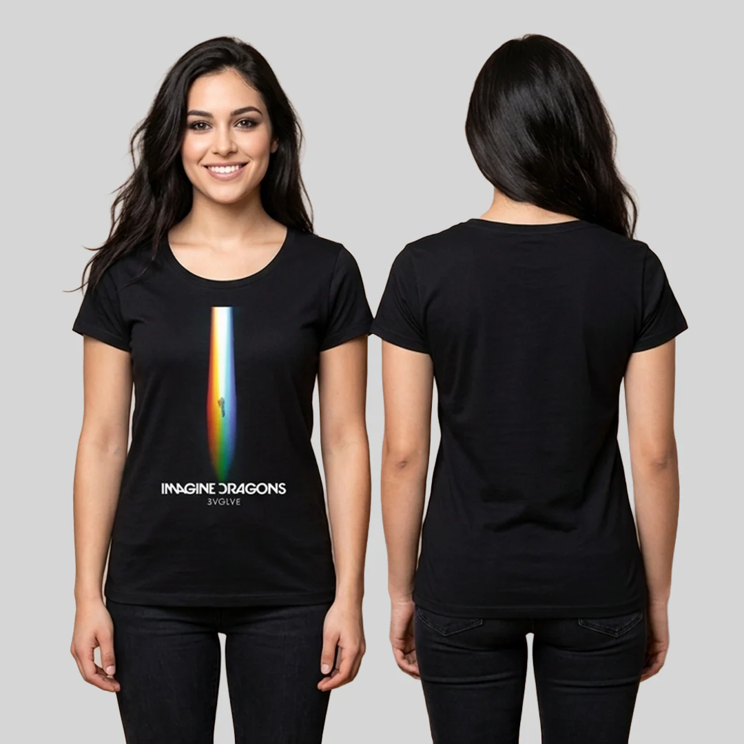 Camiseta Algodon Imagine Dragons Album Belive Mujer - Image 3