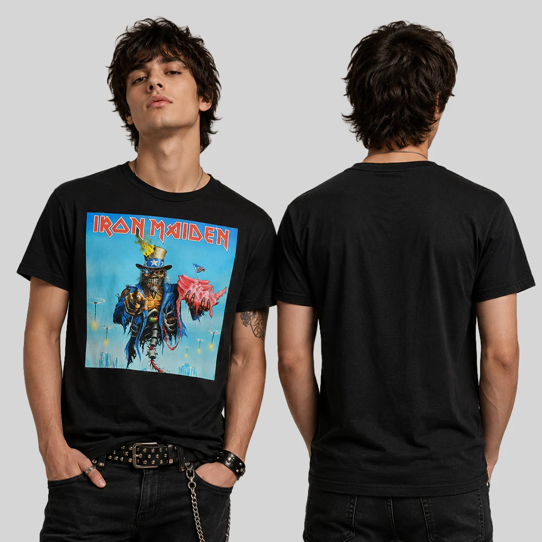 Camiseta Algodon Iron Maiden President Poster - Image 3
