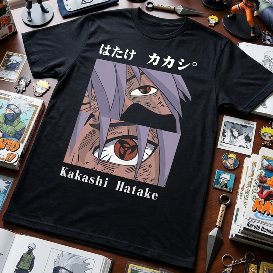 Camiseta Algodon Kakashi Sharingan Poster - Image 3