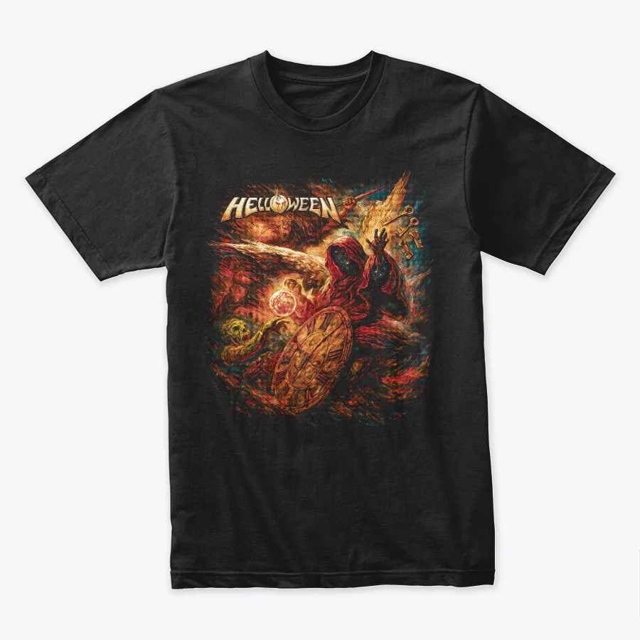 Camiseta Algodon Helloween Keeper of the Seven Keys Art 2