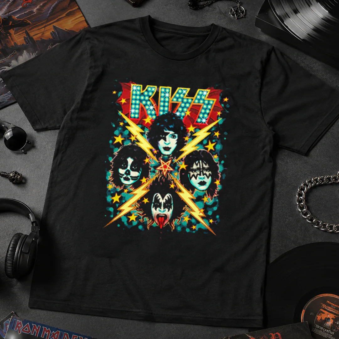 Camiseta Algodon Kiss Animated Poster - Image 3