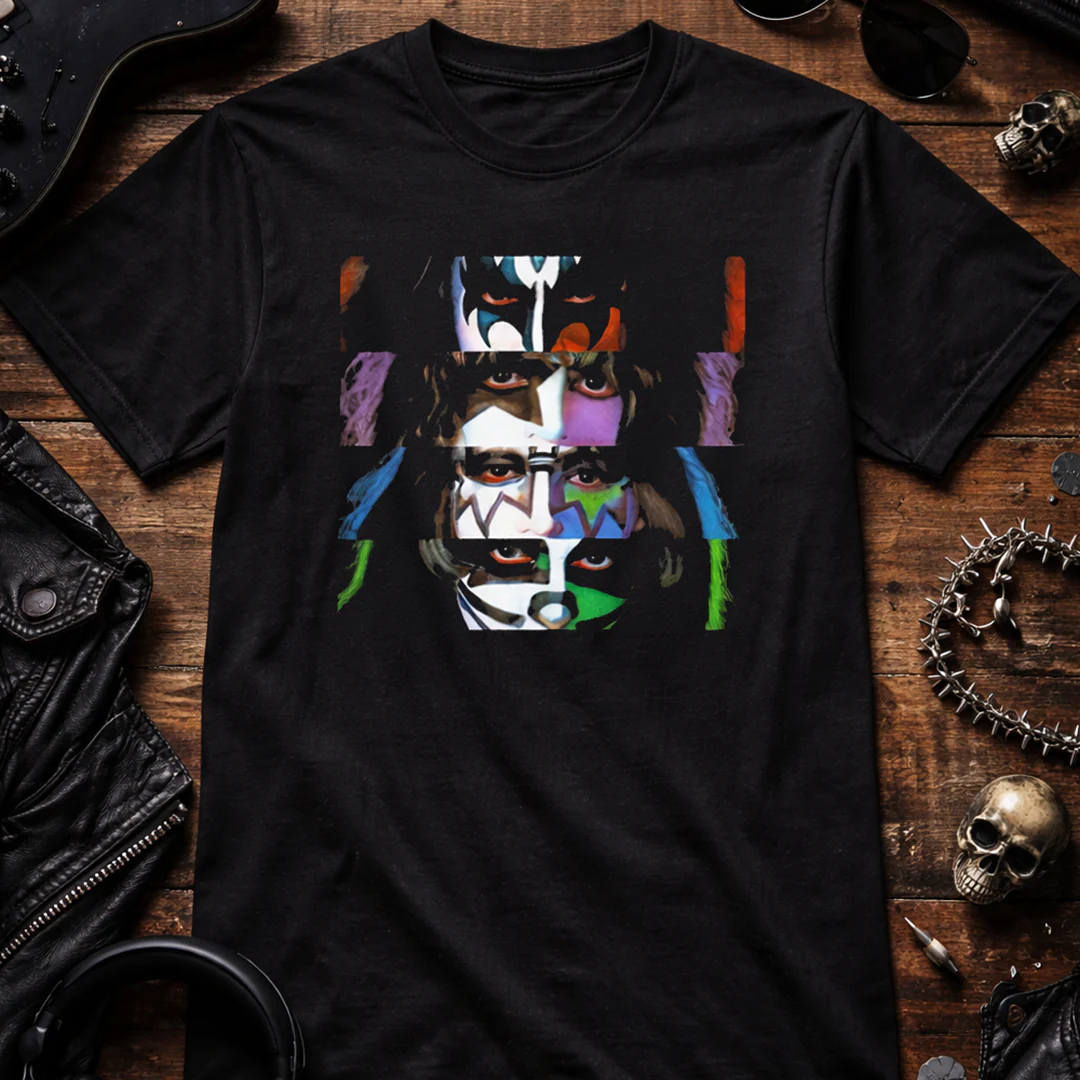 Camiseta Algodon Kiss Faces Style Art - Image 3