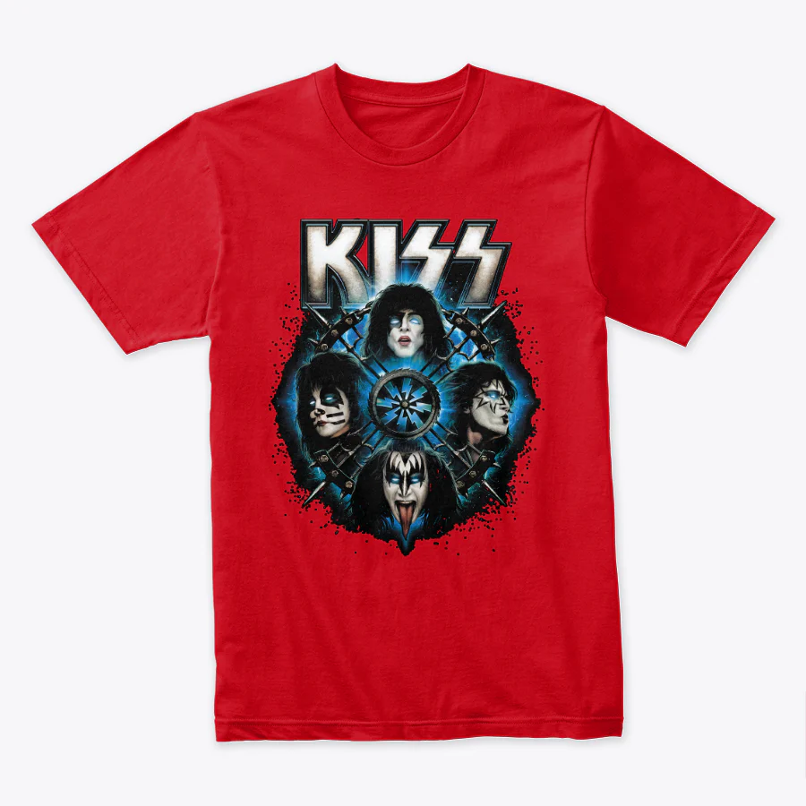 Camiseta algodon Kiss Faces Tribe - Image 4