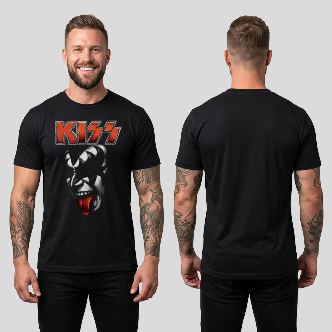 Camiseta Algodon Kiss Genne Simmons Face - Image 2